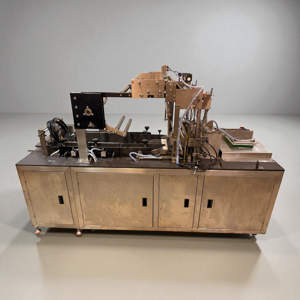 Nowa Celofaniarka kopertowa do pakowania zbiorczego (sztangi, dziesiątki)+ Podajnik. Foliarka do papierosów, gilz, kosmetyków